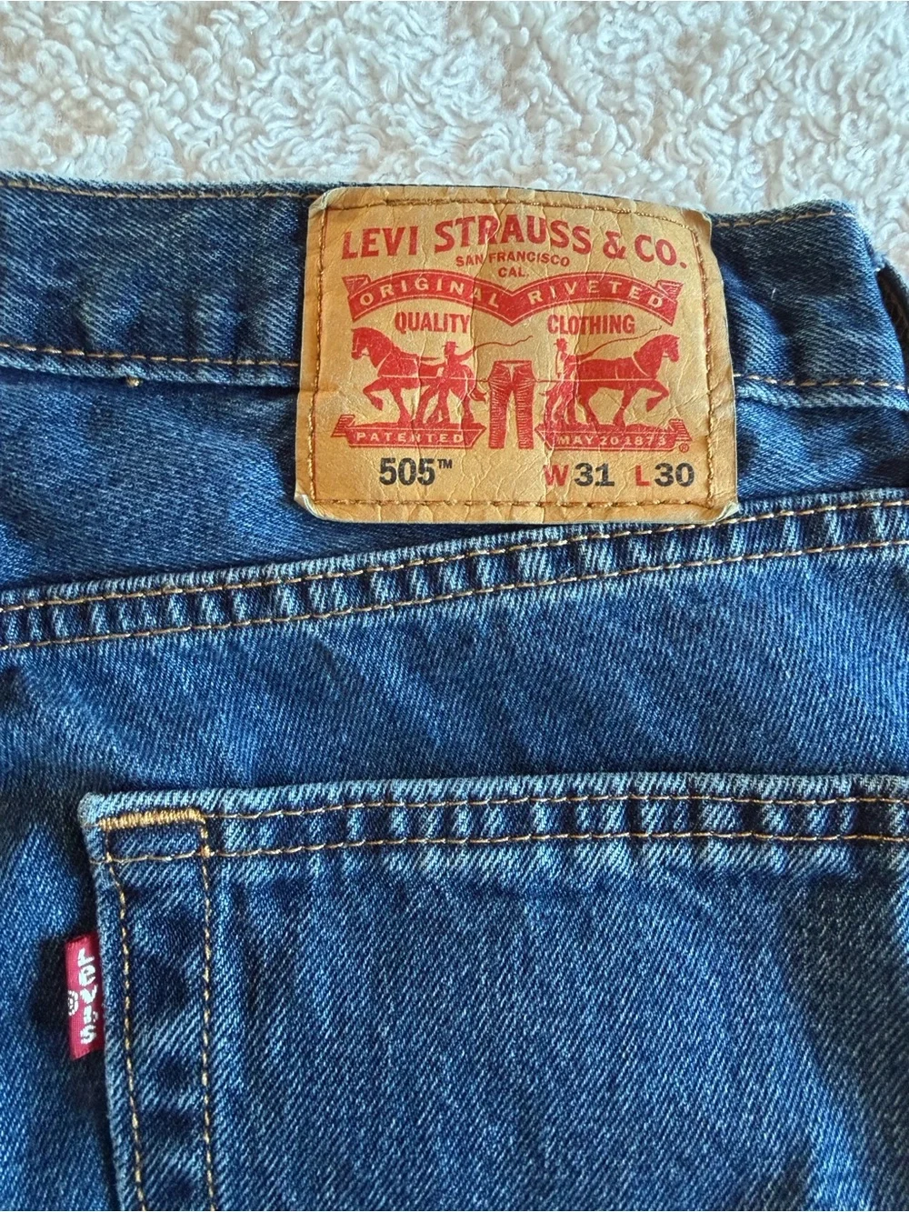 Levi's Men's Straight Jeans in Dark Blue Denim